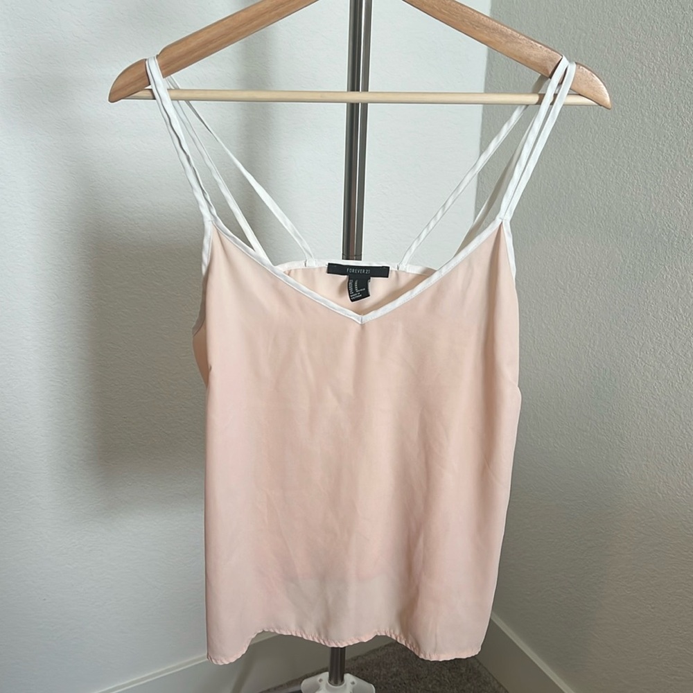 Peach Strappy Tank Top